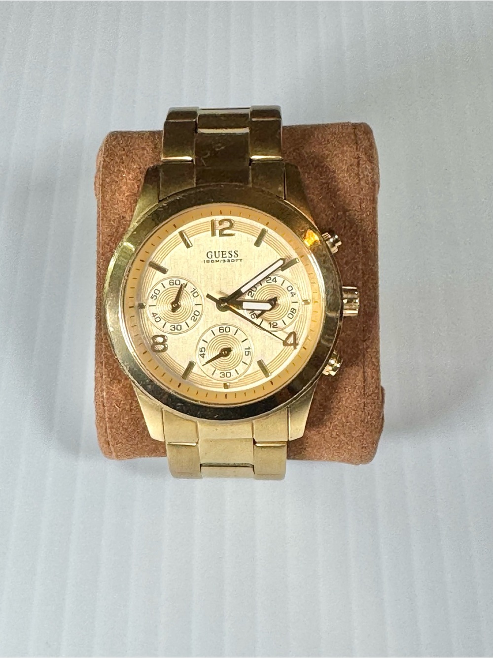 Guess Gold-Tone Women’s Chronograph Bracelet Watch